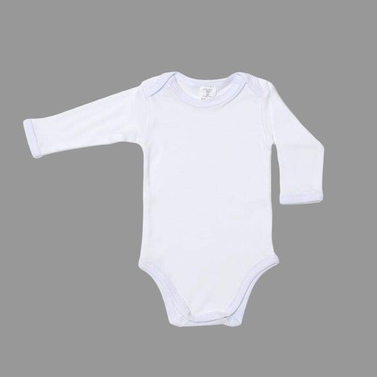 Body din bumbac alb cu maneca lunga Drool -