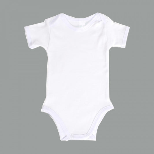 Body din bumbac alb cu maneca scurta Drool -