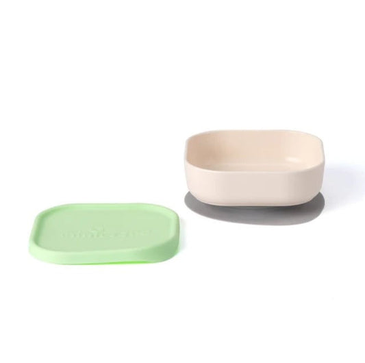 Bol pentru hrana bebelusi Miniware Snack Bowl, 100% din materiale naturale biodegradabile, Vanilla/Key Lime -
