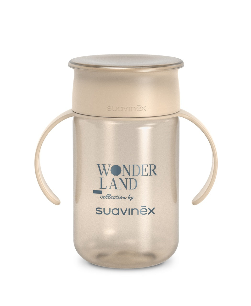 Cană 360° anti-vărsare, 340 ml, bej, Wonder, Suavinex