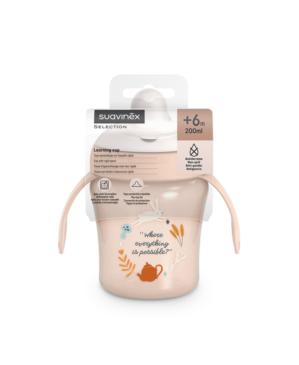 Cană antrenament, 200 ml, roz, Wonder, Suavinex