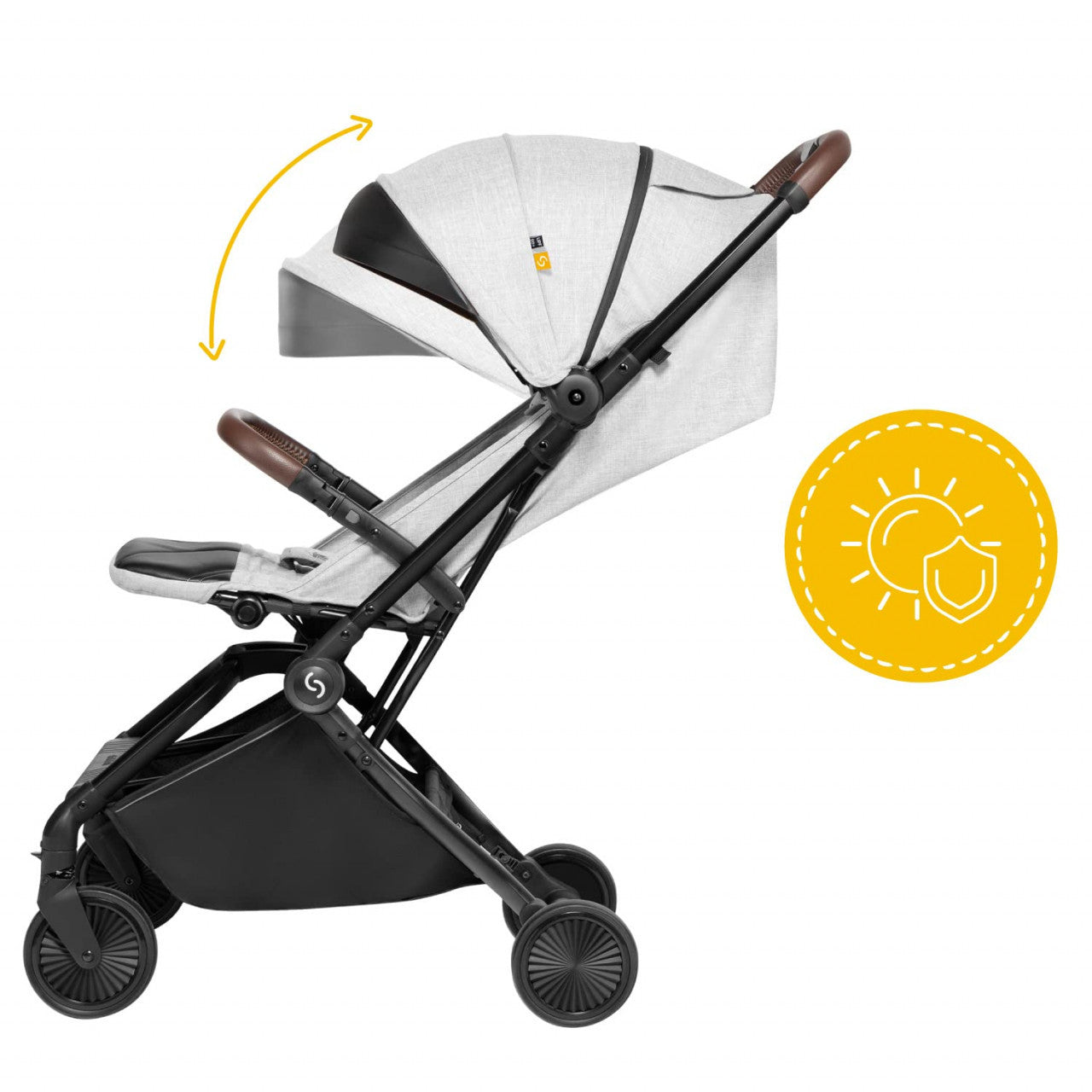 Carucior sport pliabil avion Skiddou Espoo Normandic Dream, ultracompact pentru calatorii, Gri