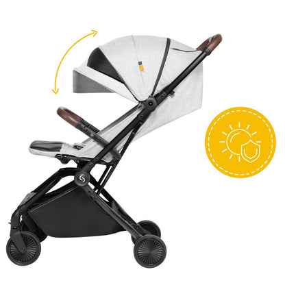 Carucior sport pliabil avion Skiddou Espoo Normandic Dream, ultracompact pentru calatorii, Gri