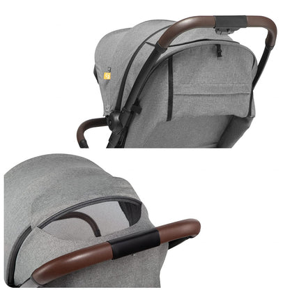 Carucior sport pliabil Skiddou Espoo+ Evening Shadow, ultracompact pentru calatorii, Gri inchis