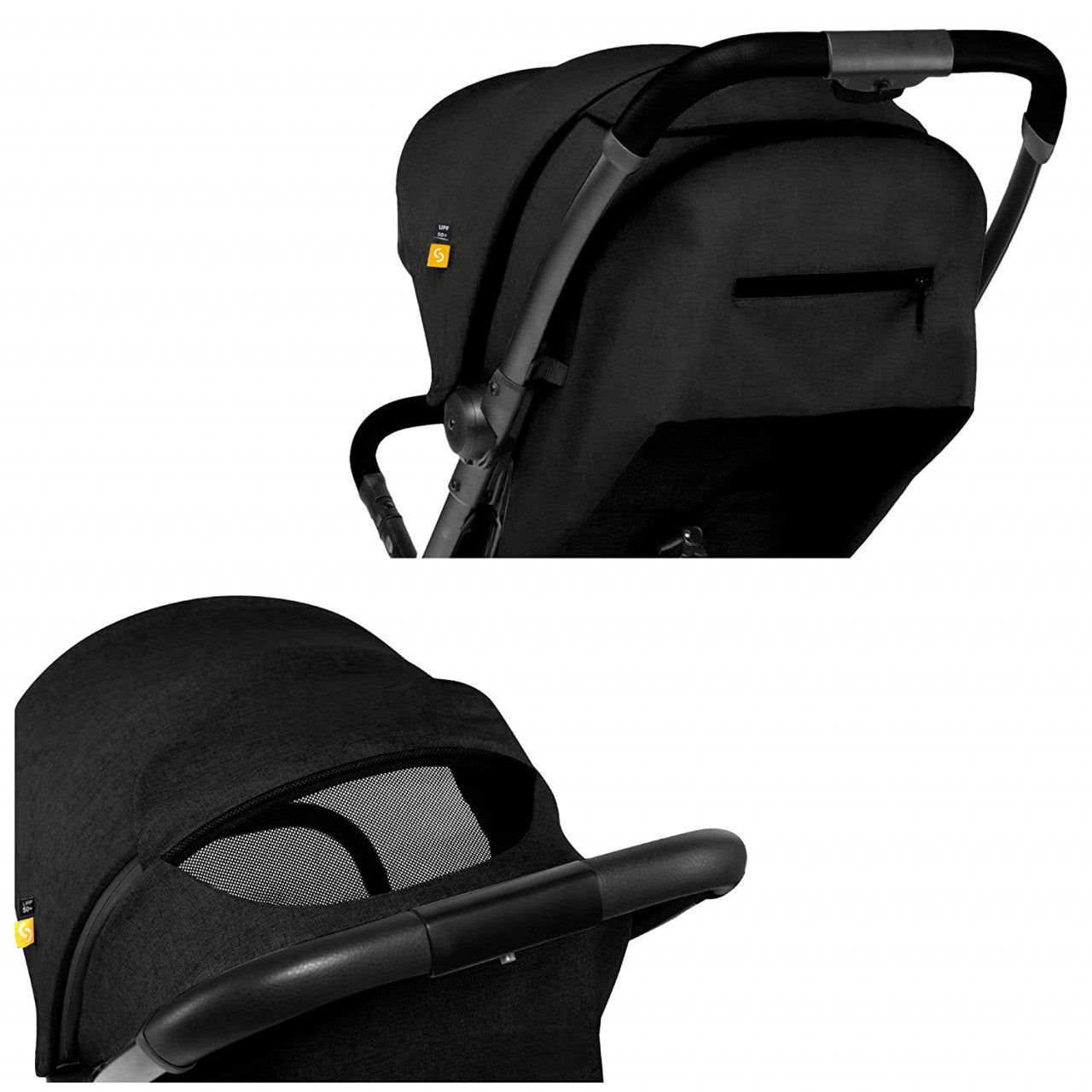 Carucior sport pliabil Skiddou Espoo+ Onyx, ultracompact pentru calatorii, Negru