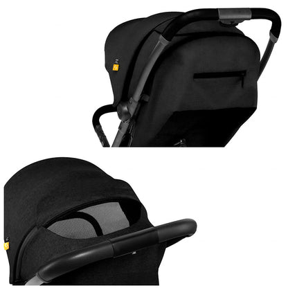 Carucior sport pliabil Skiddou Espoo+ Onyx, ultracompact pentru calatorii, Negru