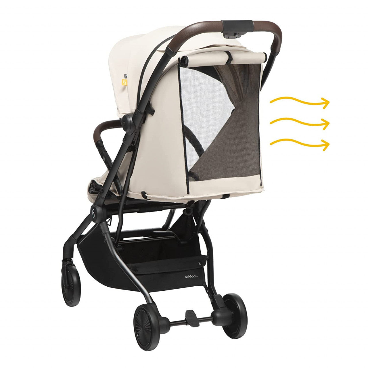 Carucior sport pliabil Skiddou Espoo+ Vanilla Delight, ultracompact pentru calatorii, Beige - Editie Limitata