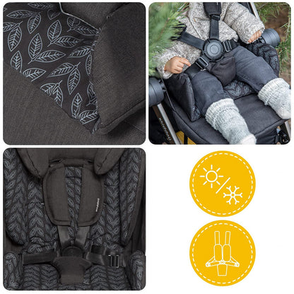 Carucior sport pliabil Skiddou Mell Onyx, ultracompact pentru calatorii, Negru