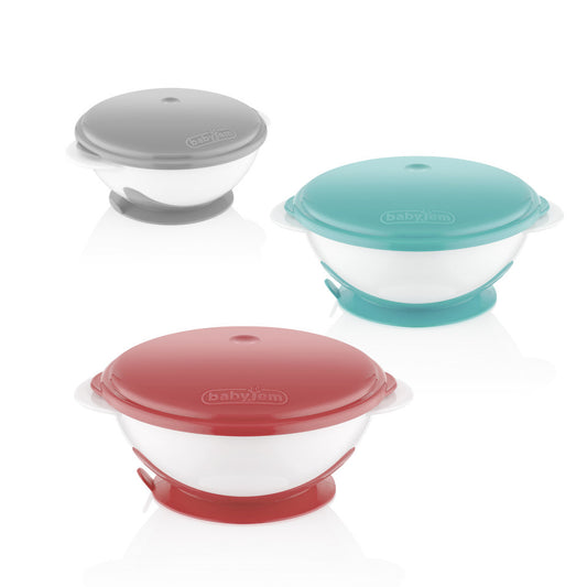 Castron cu ventuza si capac BabyJem - Castron