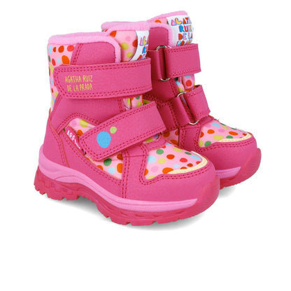 Cizmulite pentru fetite cu buline, Agatha Ruiz De La Prada, roz -