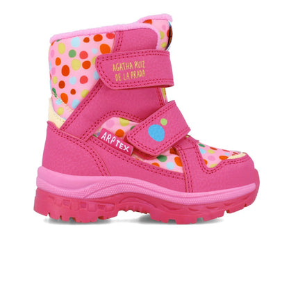 Cizmulite pentru fetite cu buline, Agatha Ruiz De La Prada, roz -