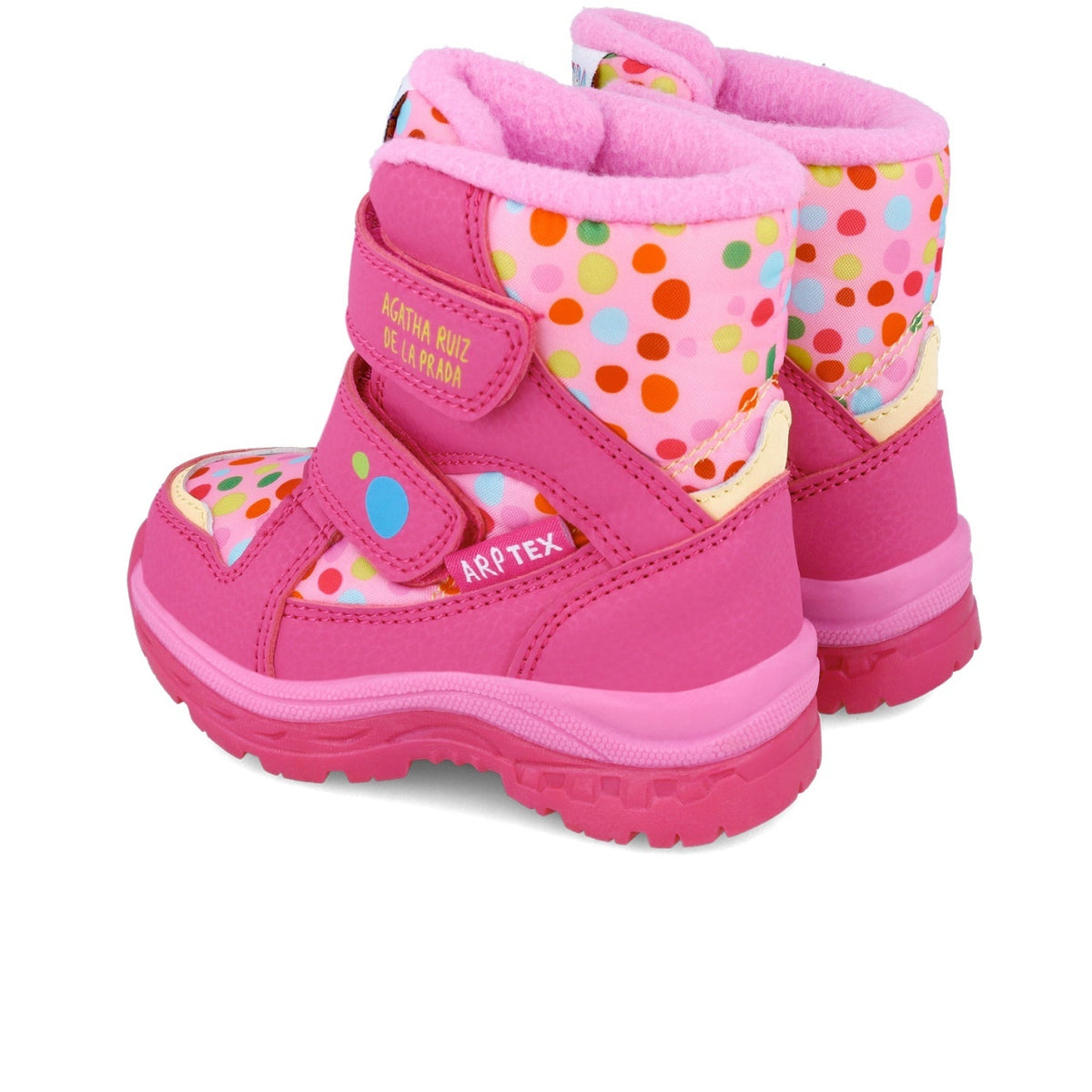 Cizmulite pentru fetite cu buline, Agatha Ruiz De La Prada, roz -