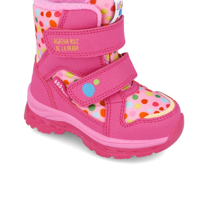 Cizmulite pentru fetite cu buline, Agatha Ruiz De La Prada, roz -