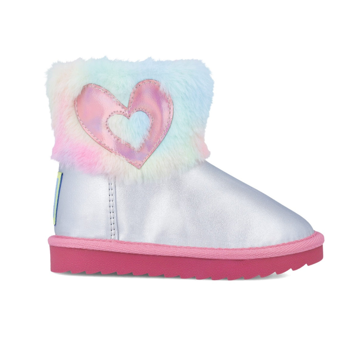 Cizmulite pentru fetite Inimioara, Agatha Ruiz De La Prada, argintiu -