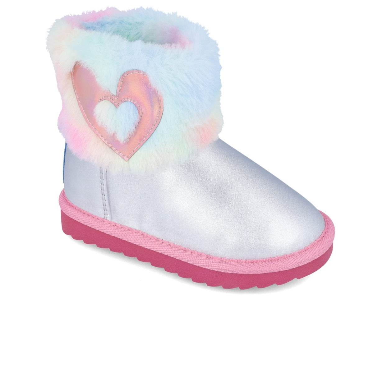 Cizmulite pentru fetite Inimioara, Agatha Ruiz De La Prada, argintiu -