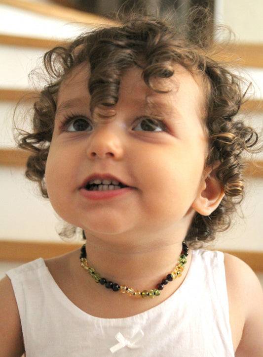 Colier din chihlimbar pentru copii BabyJem - Colier dentitie