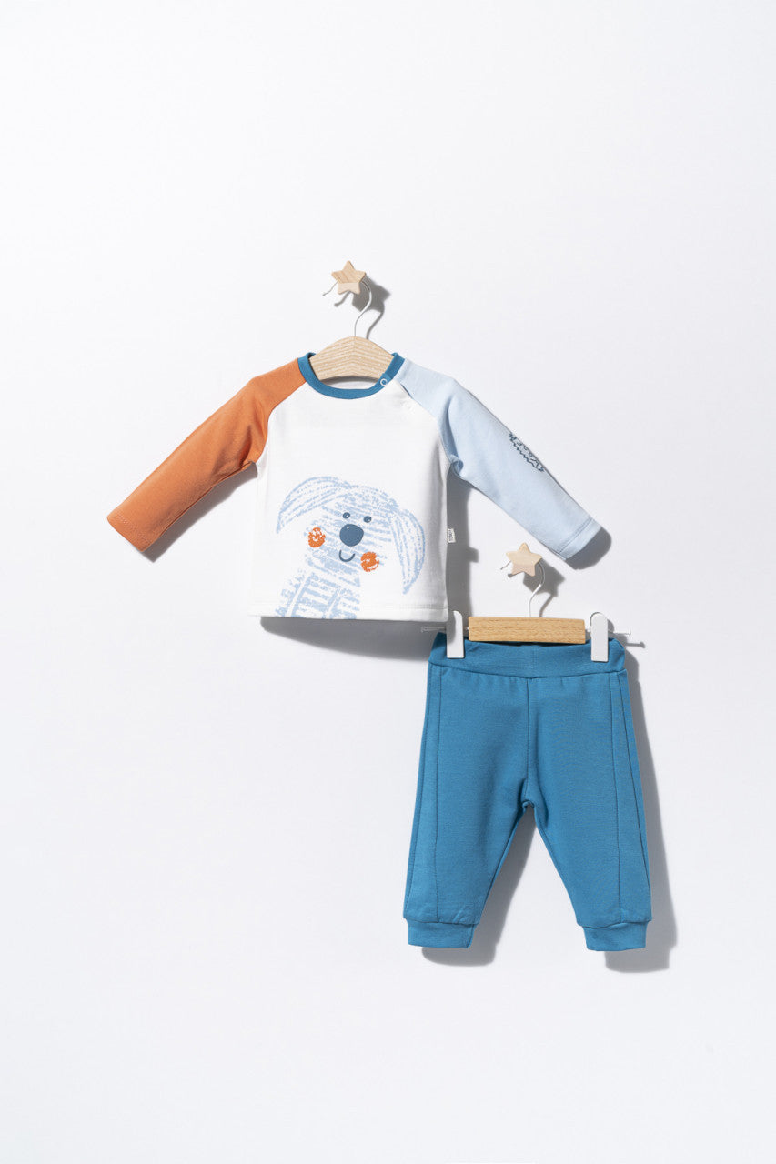 Compleu 2 piese Dogs pentru baietei, Tongs baby
