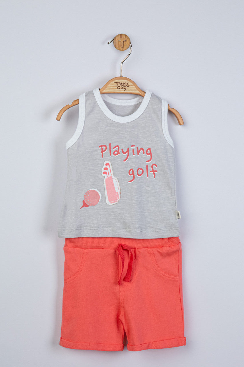 Compleu 2 piese Playing golf pentru baietei, Tongs baby