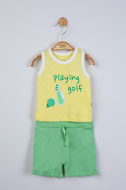 Compleu 2 piese Playing golf pentru baietei, Tongs baby
