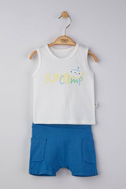 Compleu 2 piese Summer camp pentru baietei, Tongs baby