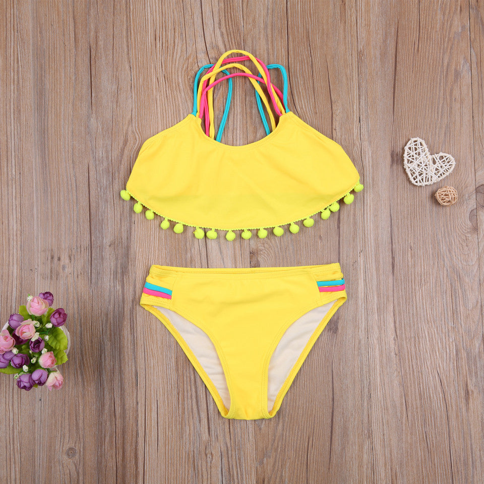 Costum de baie cu ciucuri din 2 piese Drool