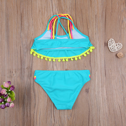 Costum de baie cu ciucuri din 2 piese Drool