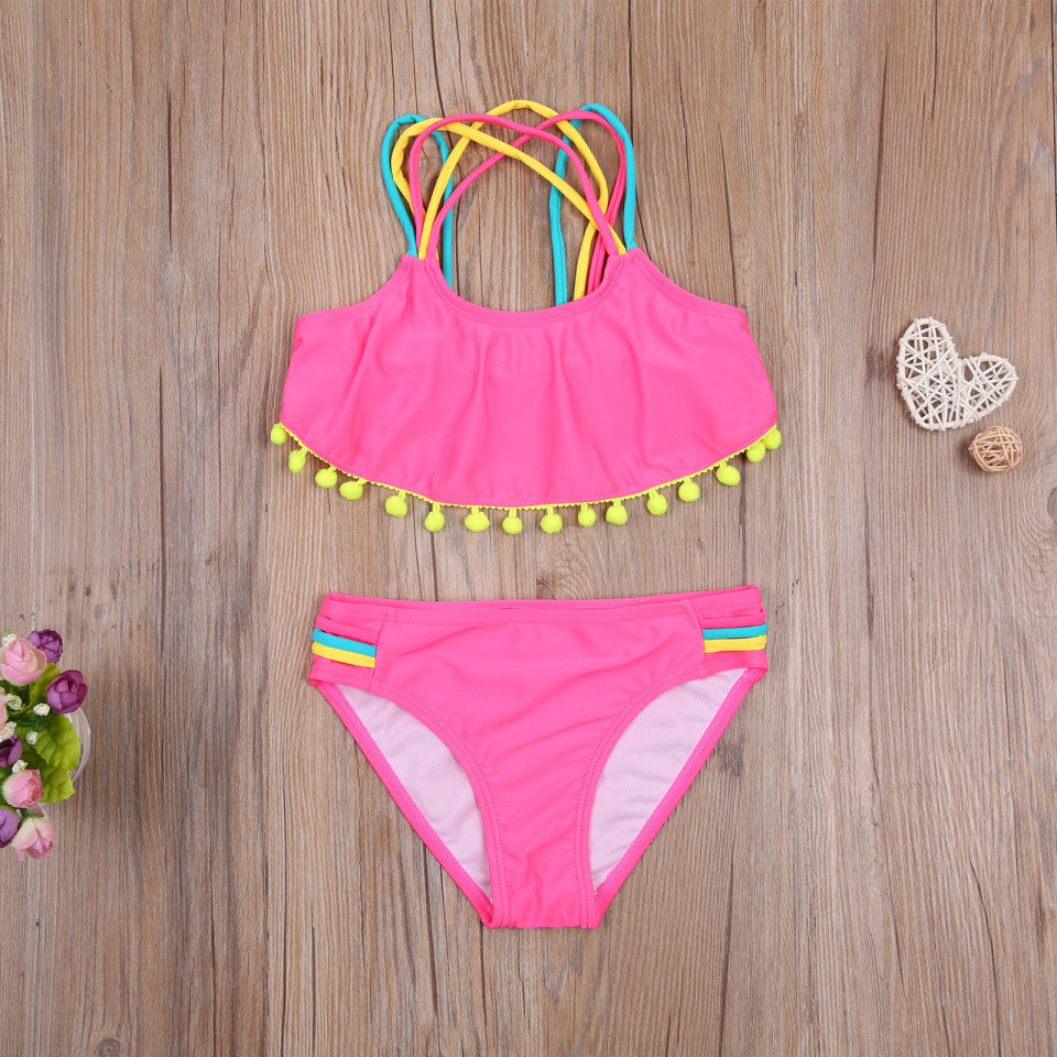 Costum de baie cu ciucuri din 2 piese Drool