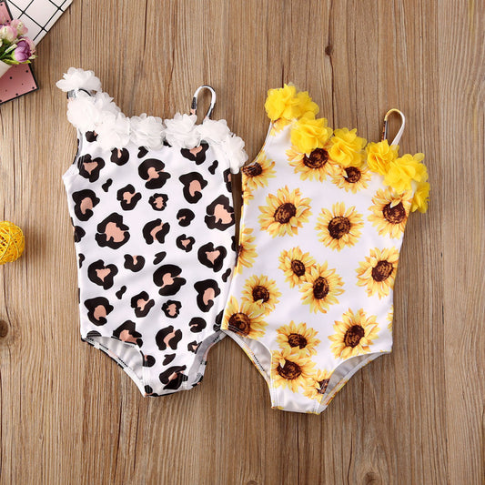 Costum de baie cu floricele atasate Drool - Costume de baie copii