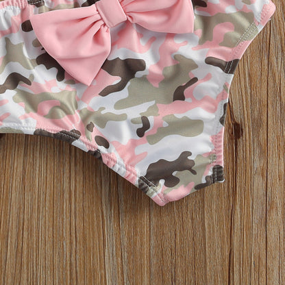 Costum de baie cu franjuri din 3 piese Drool