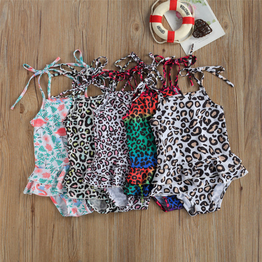 Costum de baie cu volan si bretelute Drool - Costume de baie copii