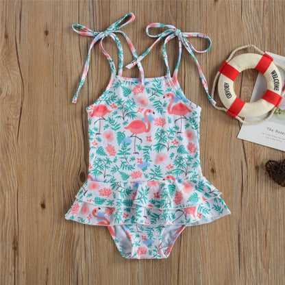 Costum de baie cu volan si bretelute Drool