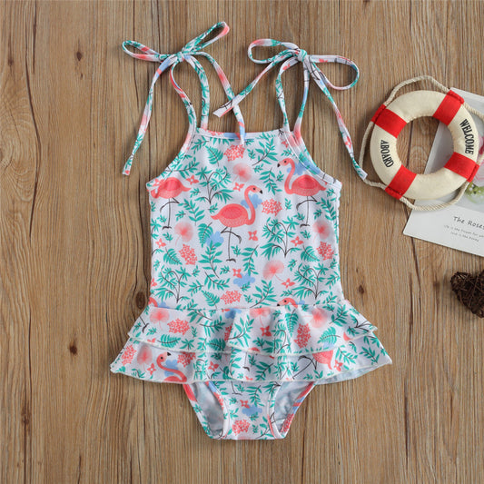 Costum de baie cu volan si bretelute Drool - Costume de baie copii
