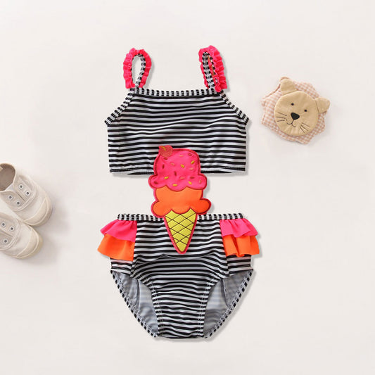 Costum de baie decupat Inghetata Drool - Costume de baie copii