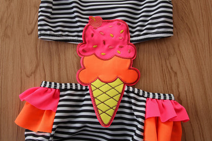 Costum de baie decupat Inghetata Drool