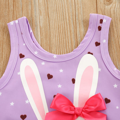 Costum de baie Iepuri cu fundita Drool