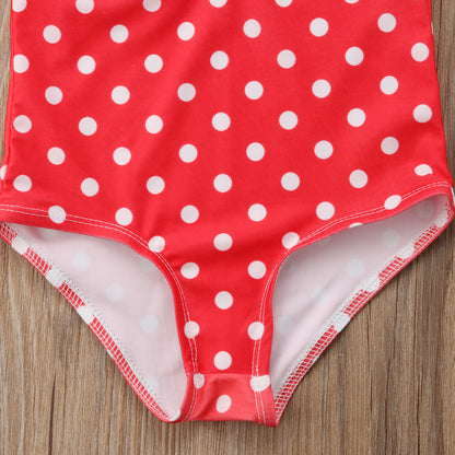 Costum de baie Rosu cu buline Drool