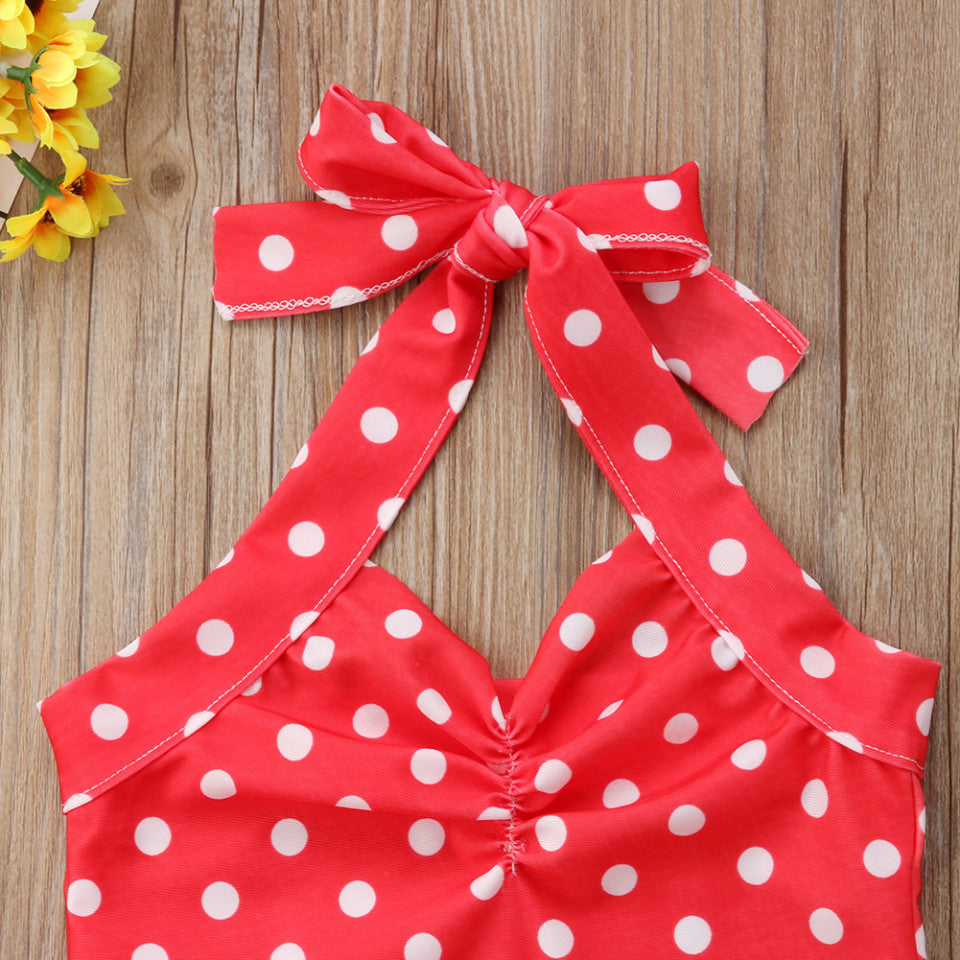 Costum de baie Rosu cu buline Drool