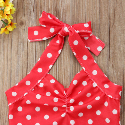 Costum de baie Rosu cu buline Drool