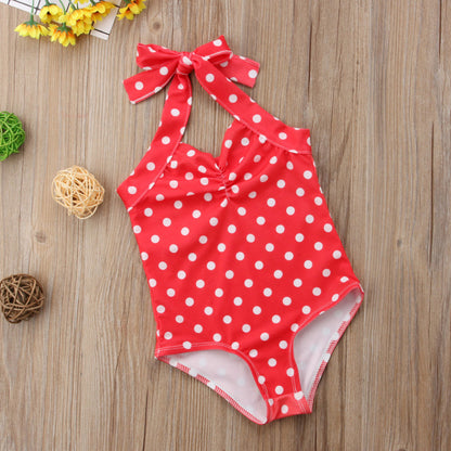 Costum de baie Rosu cu buline Drool