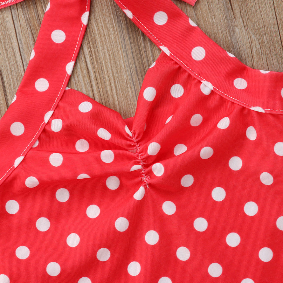 Costum de baie Rosu cu buline Drool