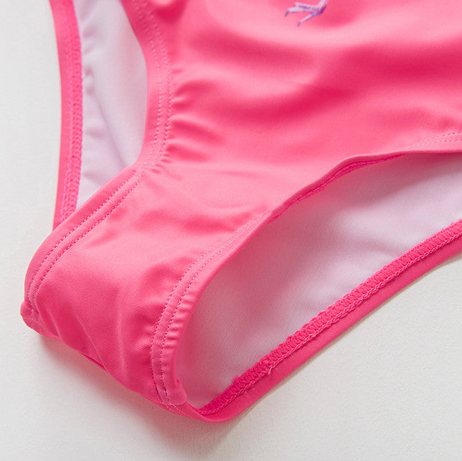Costum de baie Roz bombon cu flamingo Drool