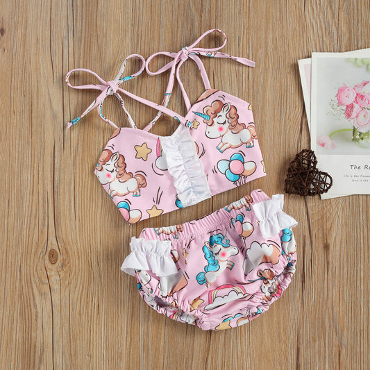 Costum de baie Unicorni din 2 piese Drool - Costume de baie copii
