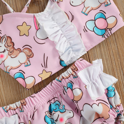 Costum de baie Unicorni din 2 piese Drool