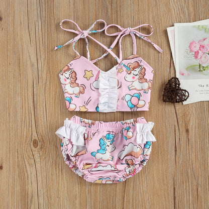 Costum de baie Unicorni din 2 piese Drool
