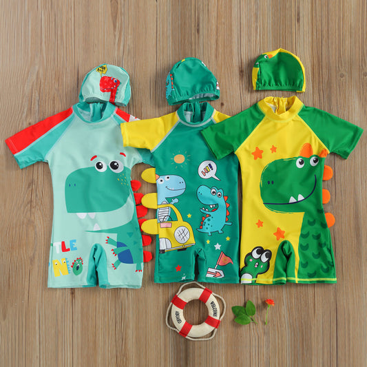 Costum intreg de surf cu dinozauri Drool - Costume de baie copii