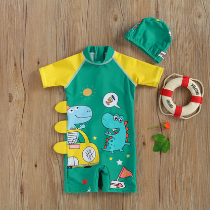 Costum intreg de surf cu dinozauri Drool