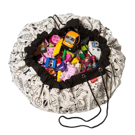 Covoras de joaca si saculet de jucarii 2 in 1 - Toys - Coloreaza-ma Drool