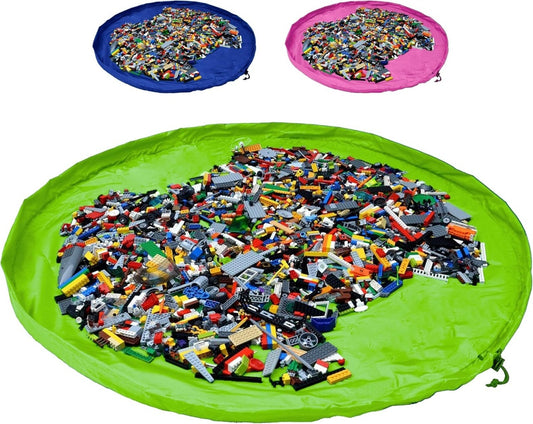Covoras de joaca si saculet de jucarii 2 in 1 - Verde