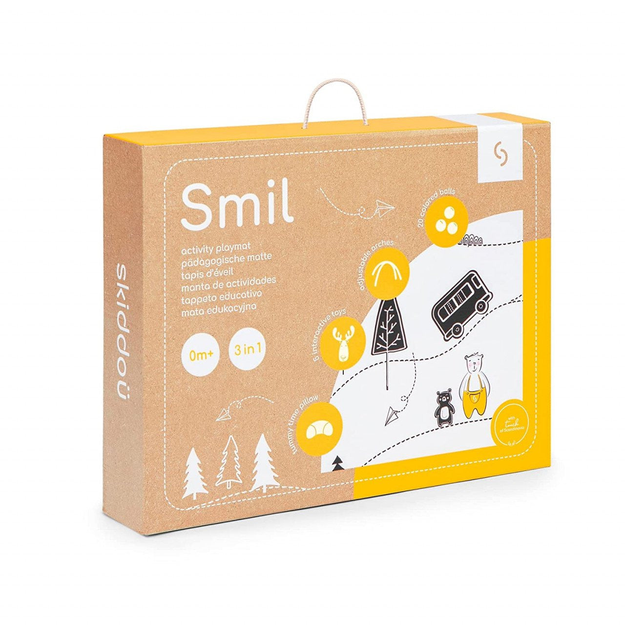 Covoras senzorial si educativ 3 in 1 Skiddou Smil