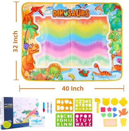 Covorasul Magic Drool Dino- 100x70cm - Jucarie educativa de colorat cu apa Drool